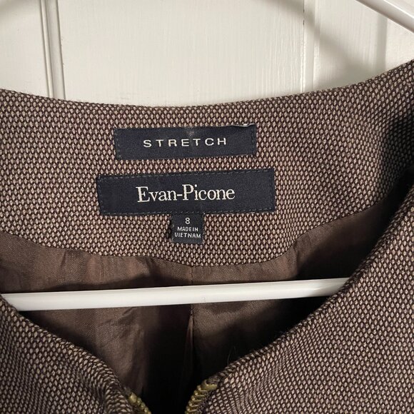 Evan Picone jacket size 8 brown/black - Picture 7 of 7